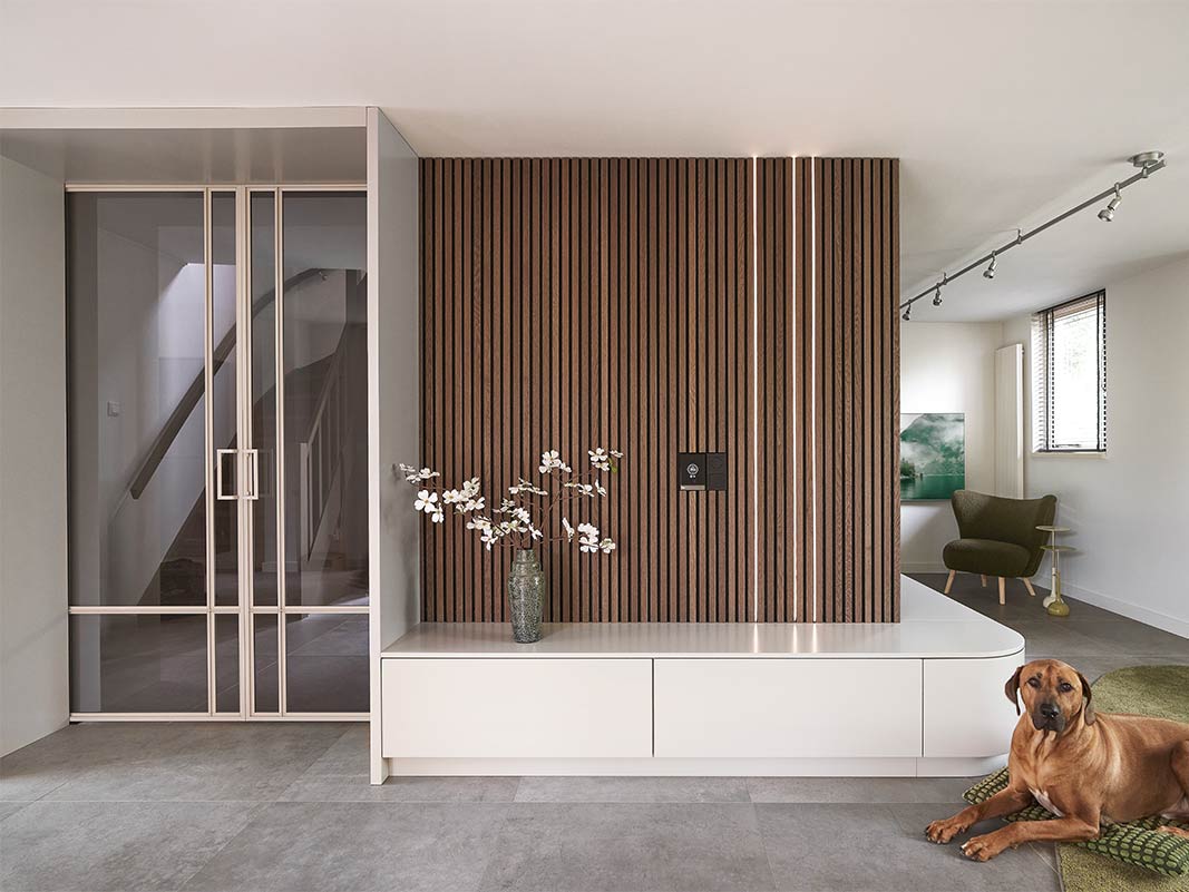 Dubbele schuifdeur met roedeverdeling