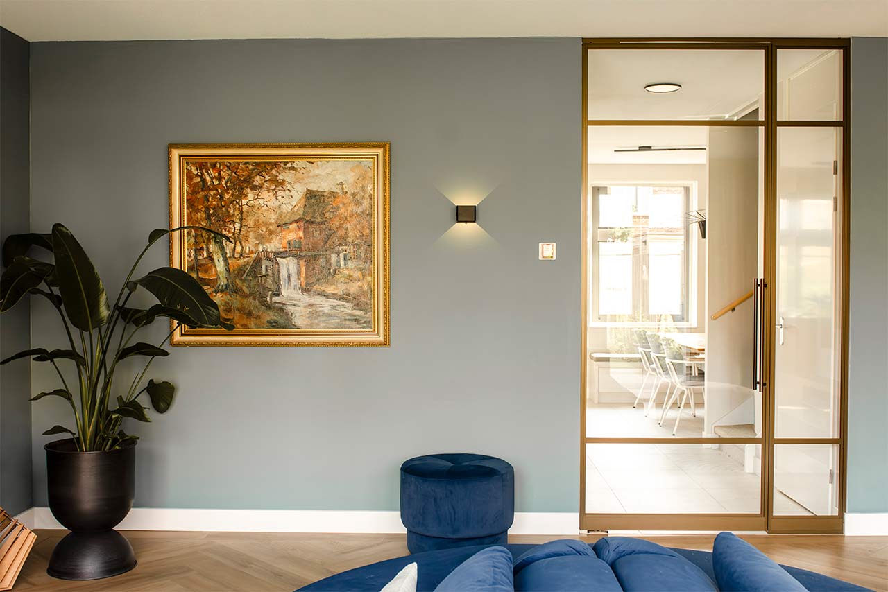 Bronzen enkele taatsdeur met een zijpaneel