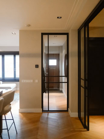 Enkele scharnierdeur zwart