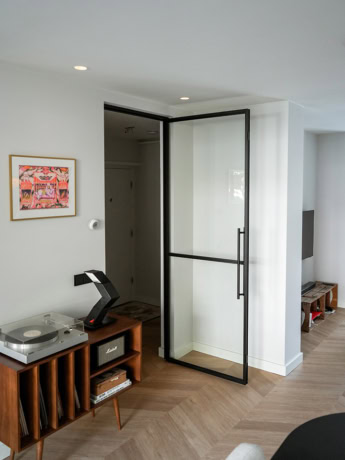 Aluminium hinged door with glass Aluwdoors