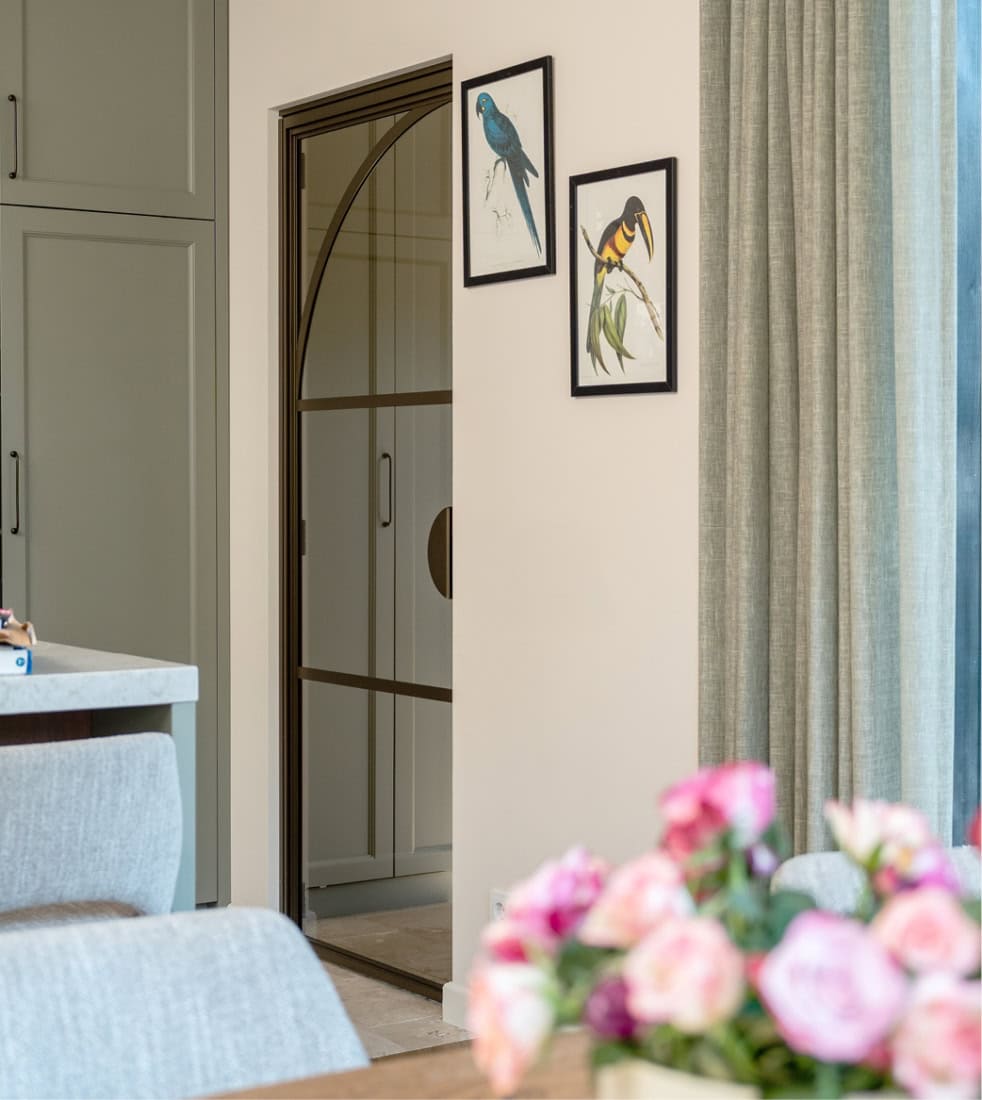 aluminium binnendeur keuken bronskleur getoogde roede