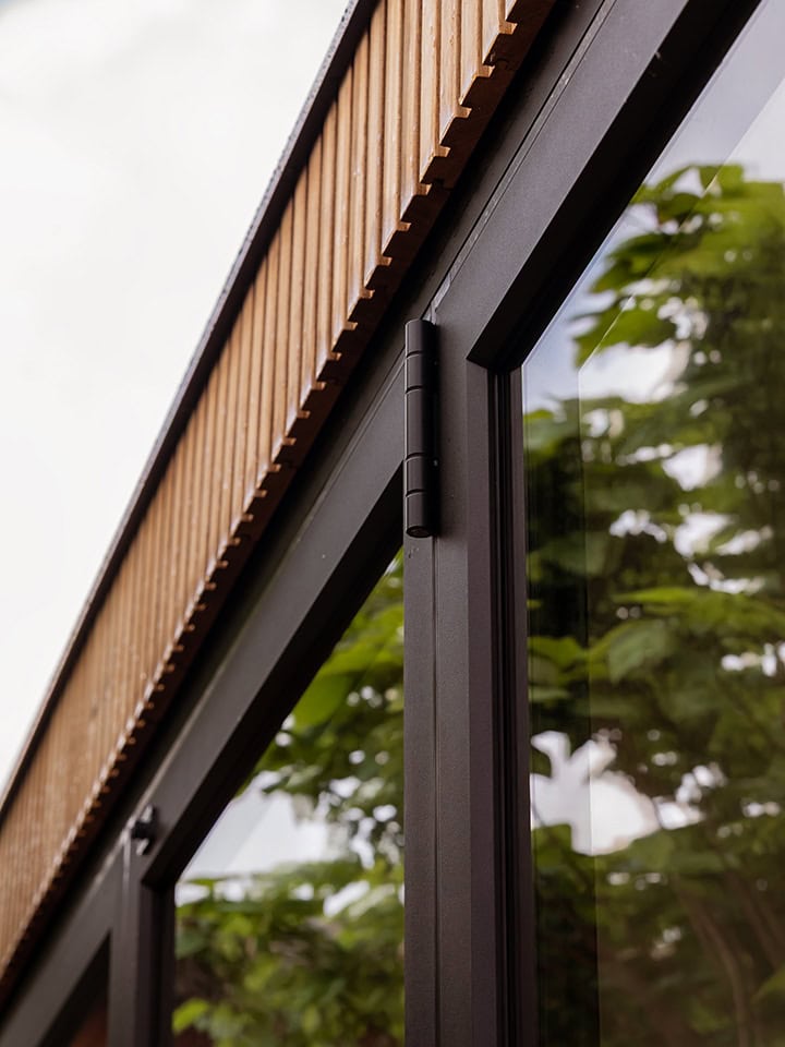 Detailfoto vouwwand Aluwdoors