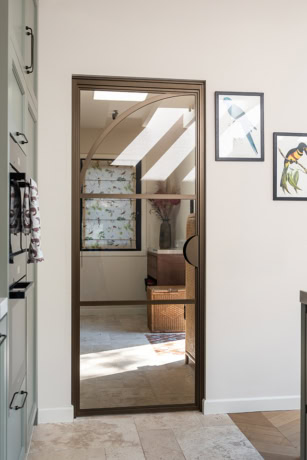 Stalen scharnierdeur brons