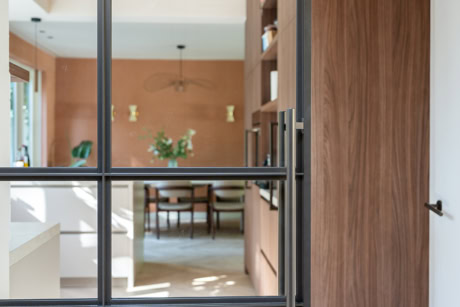 T-roede op schuifdeur