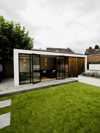 Folding walls for a veranda or garden room