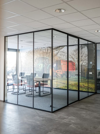 Glass walls office