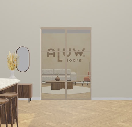 Elegante klassieke stalen deuren met glazen panelen, perfect voor een stijlvolle indeling en scheiding in moderne interieurs. Op maat gemaakt door Aluwdoors.